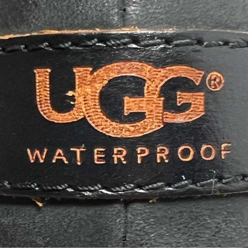 UGG Women’s  Black and Gray Leather Boots